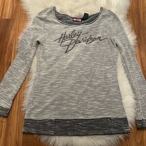 Harley Davidson Distressed Long Sleeve Sweater Shirt